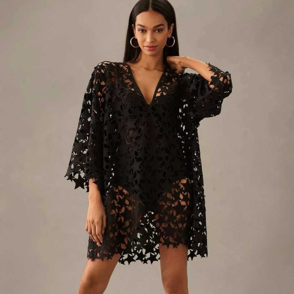 MAEVE STAR CUTWORK MINI KAFTAN